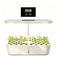 Kit de culture hydroponique de bureau pour micro-légumes et semis, avec écran LED 20W et pompe multi-prises
