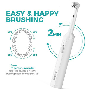 Trẻ em điện bàn chải đánh răng với 3 chế độ làm sạch sạch massage mềm cho các lứa tuổi khác nhau 2 phút thông minh hẹn giờ IPX7 không thấm nước - Product Image 3
