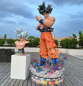 Estatua de Resina de Héroe de Anime, Figura de Guerrero Ultra <span class=keywords><strong>Instinto</strong></span>, Escultura de Tamaño Real 1:1, Decoración para el Hogar, Arte Coleccionable - Product Image 1