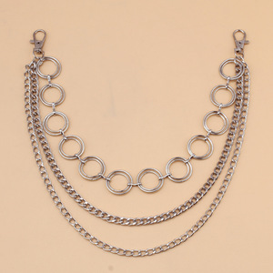 Geometric Metal Waist <b>Chain</b> Zinc Alloy Multi Layer Punk Street Style Fashion Hip Hop Rock Pants <b>Chain</b> Daily Wear - Product Image 4
