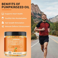 Huile de graines de citrouille végétalienne OEM 4000mg Gummies Gummies pour la croissance des cheveux, complément alimentaire pour la santé de la peau, soutien immunitaire, gummies à l'huile de graines de citrouille