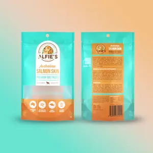 Doypack-bolsa personalizada para galletas y ventana, embalaje Biodegradable para perros, mordedor para mascotas