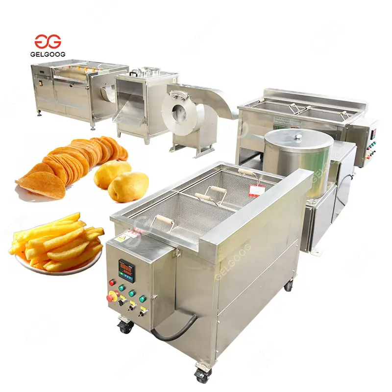 기계를 만드는 반 자동적인 신선한 감자 칩 생산 라인을 만드는 언 감자 튀김
