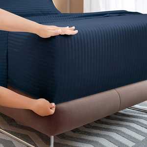 Luxury Hotel Stripe Bedding <b>Set</b> Premium Quality <b>Duvet</b> <b>Cover</b> Fitted <b>Sheet</b> & <b>Pillowcase</b> <b>Set</b> Soft Hotel Collection Bed Linen - Product Image 3