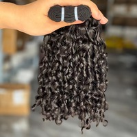 Vente en gros de extensions de cheveux humains Pixie Fumi Curl à cuticule alignée vierge à double tirage Faisceaux Pixie bouclés avec fermeture frontale en dentelle