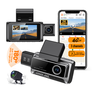Cámara para Coche 4G de 3 Canales, 2K Frontal, Doble 1080P, Visión Nocturna, DVR, WiFi, GPS, Pantalla Táctil de 3 Pulgadas, Grabadora de Video Inteligente - Product Image 1