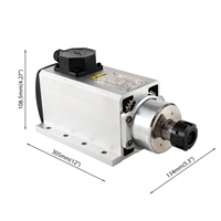 Kit moteur de broche refroidi par air 4KW 220V pour routeur CNC, variateur de fréquence VFD ER25 18000 tr/min haute performance pour gravure, fraisage, perçage