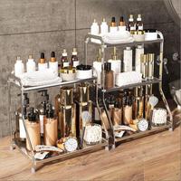 Étagère de rangement multi-niveaux moderne en métal, résistante à la rouille, peu encombrante, pour cosmétiques, articles divers, comptoir de cuisine, salle de bain, coiffeuse