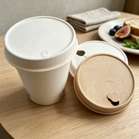 SP5215 Couvercles en papier compostables PLA de qualité alimentaire pour gobelets à café jetables