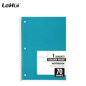 Cuadernos Espirales Lehui Stationery School de 10 1/2 <span class=keywords><strong>X</strong></span> 7 1/2 Pulgadas, 1 Materia, 70 Hojas, Rayados, con Colores Surtidos - Product Image 3