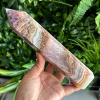 Vente en gros de tour en cristal naturel d'améthyste et d'agate, obélisque en quartz, pierre de guérison, cadeau unique pour la fête des enseignants
