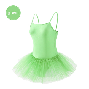 مرحلة زي الرقص الفتيات كشكش كم الباليه اللباس الرقص توتو متنورة ملابس الرقص التدريب - Product Image 5