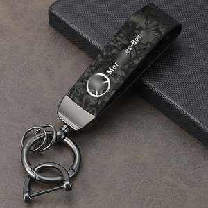 Nouveau porte-clés de voiture en cuir haut de gamme, luxe léger, créatif, personnalité simple, universel, compatible avec Audi, Mercedes-Benz, BMW, nouveau - Product Image 3