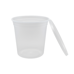 <b>Clear</b> PP Disposable Food <b>Containers</b> with Tight Lids Durable Deli Cups for Takeout, Meal Prep, Catering, and <b>Storage</b> - Product Image 2