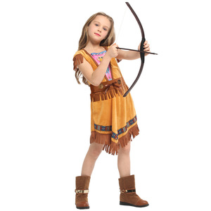 Disfraces de <span class=keywords><strong>princesa</strong></span> india para Halloween, disfraz de cazadora de <span class=keywords><strong>Pocahontas</strong></span> para niñas, fiesta de Purim, vestido elegante de Mardi Gras - Product Image 5