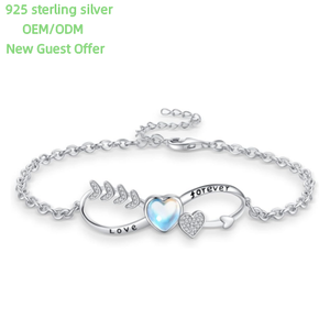 Pulsera de Plata de Ley 925 Bañada en Rodio con Cuentas, Diseño de Luna y Triple Diosa con Circones, Moderna, Unisex, para Bodas, Fiestas y Aniversarios - Product Image 3
