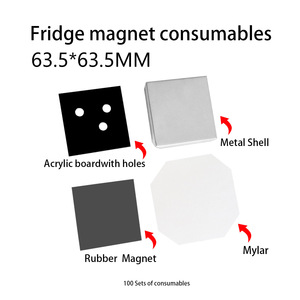 Benutzer definierte quadratische Foto Kühlschrank Magnet herstellungs maschine 63.5 X63.5 Kit <span class=keywords><strong>Button</strong></span> Kühlschrank Magnet herstellung Maschinen zubehör - Product Image 3