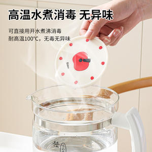 ชุดแผ่นรองแก้วรูปแอปเปิ้ล 5 ชิ้น แผ่นรองกันความร้อนทรงกลมสำหรับถ้วยกาแฟ ชา ใช้ในบ้าน สำนักงาน ทนต่ออุณหภูมิสูง - Product Image 4