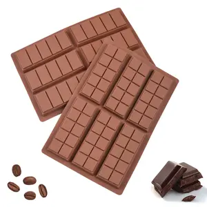 Оптовая продажа, самодельные антипригарные формы для выпечки, многоразовые гибкие силиконовые формы для шоколада пищевого класса
