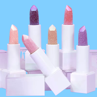 Rouge à lèvres cosmétique à marque privée, naturel, végétalien, mat, waterproof, multicolore, scintillant, longue tenue, non-collant, pour filles