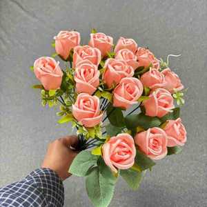 Magnifique <span class=keywords><strong>bouquet</strong></span> <span class=keywords><strong>de</strong></span> roses artificielles transfrontalières pour célébration <span class=keywords><strong>de</strong></span> mariage, <span class=keywords><strong>bouquet</strong></span> <span class=keywords><strong>de</strong></span> <span class=keywords><strong>mariée</strong></span> à 18 têtes <span class=keywords><strong>de</strong></span> roses - Product Image 4