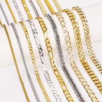 Chaînes en gros CM Jewelry : Chaînes cubaines et Figaro personnalisées, plaquées or 14k et 18k