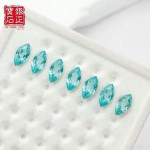Pierres précieuses de grenat Paraiba Yttrium <span class=keywords><strong>Aluminium</strong></span> synthétiques de laboratoire, taille <span class=keywords><strong>marquise</strong></span>, avec certificat AGL - Product Image 5