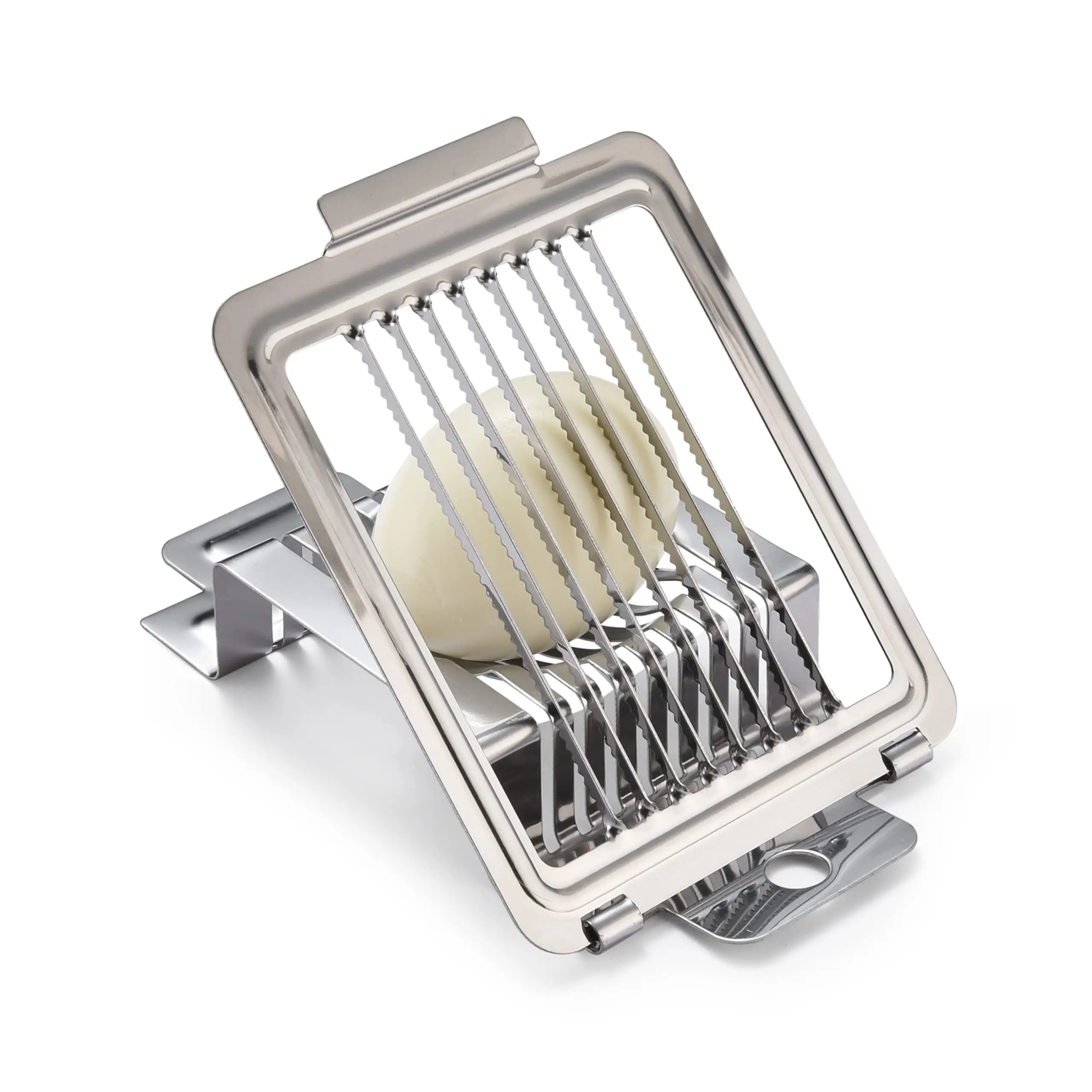 Stainless Steel Egg Slicer for Hard Boiled Eggs Heavy Duty Fruit Egg Cutter with sturdy blade