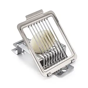 Stainless Steel Egg Slicer For Hard Boiled Eggs Heavy Duty Fruit Egg Cutter With Sturdy Blade