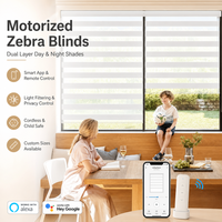 Stores zébrés motorisés occultants, modernes, ignifuges, durables, à commande intelligente, nouveau design, très demandés pour fenêtres