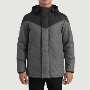 Chaquetas Premium para hombre estilo Puffer con capucha con forro interior cálido y carcasa resistente al viento - Product Image 1