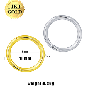 Getta Anello per Naso in Oro Massiccio 14K Stile Vintage, Regalo di Nozze, Impermeabile, per Septum, Orecchio, <span class=keywords><strong>Helix</strong></span>, Piercing, Gioielli in <span class=keywords><strong>Argento</strong></span> Pregiato, Vendita all'Ingrosso - Product Image 4