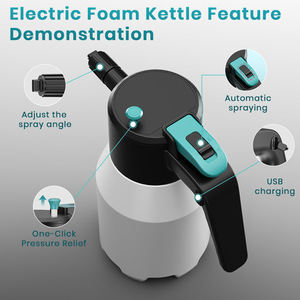 Pulverizador de espuma eléctrico para lavado de coches, pulverizador a presión manual de 2L para limpieza de vehículos y uso en jardinería - Product Image 3