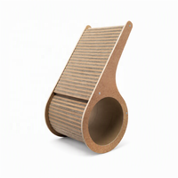 USMILEPET Maison pour chat en chêne naturel, lit pour chat, griffoir en carton, tunnel pour chat, lit combiné, grotte pour chat, pour chaton d'intérieur