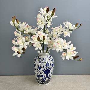 2026 11 Têtes d'orchidées Phalaenopsis artificielles en soie, aspect naturel, toucher réel, pour décoration de mariage et de maison - Product Image 1