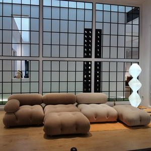 Tùy Chỉnh Phòng Khách Cắt Sofa Thiết Lập Nhung Vải Hình Bọt Biển Mô-đun Sàn Sofa - Product Image 3