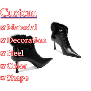 יצרן מגפי עור מותאם אישית לנשים, <span class=keywords><strong>2026</strong></span> סגנון חדש, אלגנטי ורב-תכליתי, שועלים פרווה נשים קרסול - Product Image 2