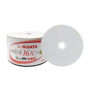 Ritek Dvd ridata dvdr 16x cd dvd printbale bianco cd-r dvd-r in grande vendita vinile nero CDR stampabile 52X 700M