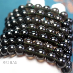 Meihan all'ingrosso AA Natural <span class=keywords><strong>Cintamani</strong></span> Stone Meteorite Smooth Round Gem Beads per la creazione di gioielli Design e fai da te - Product Image 4