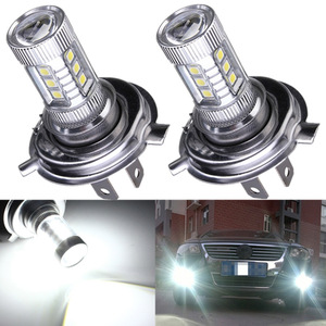 <b>Led</b> <b>Headlight</b> Bulbs H4 80W 6000K Pure White Light Aluminum With Lenses For Car Retrofit Upgrade - Product Image 4