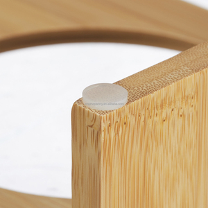 Bán buôn xách tay thép không gỉ & tre 2-in-1 vật nuôi bát đôi Dog & Cat Feeder với khung gỗ thường vụ cài đặt - Product Image 5