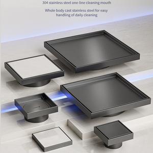 Desagüe de suelo de baño de alta calidad, drenaje de acero inoxidable, inserto de azulejo del Suelo, colador de ducha de latón dorado negro, desagüe de suelo - Product Image 2