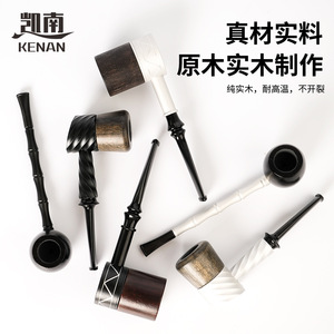Kenan <b>Smoking</b> Pipe Set Straight Type Portable Solid Wood Detachable Gift <b>Box</b> 6 Pieces - Product Image 2