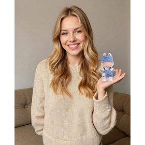 4 pièces ensemble de vêtements en peluche élégants fabriqués à la main pour 17cm pour poupées Labubu Premium peluche tenues accessoires mignons tenues Premium - Product Image 4