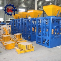 Machine à fabriquer des blocs de béton semi-automatique QT4-24, machine à briques creuses en ciment pour matériaux de construction