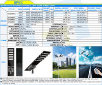 Lampu Jalan Tenaga Surya LED Seri B15H dengan Lensa & Lengan yang Dapat Diputar, Lampu Jalan Tenaga Surya, Lampu Jalan Tenaga Surya All in One LED