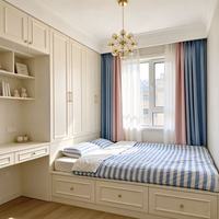 Armoire de chambre d'enfant personnalisable avec bureau intégré, meuble multifonctionnel pour la famille et les enfants