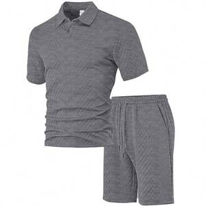 Ensemble <span class=keywords><strong>homme</strong></span> Yomo Premium Thin Jacquard, été, respirant, t-shirts et shorts, léger, vêtements décontractés pour <span class=keywords><strong>homme</strong></span> - Product Image 4