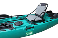 Vicking 12 pieds, bateau à moteur électrique pour kayak, une personne, matériau HDPE, bateau à rames pour excursions en mer avec double propulsion à pédales