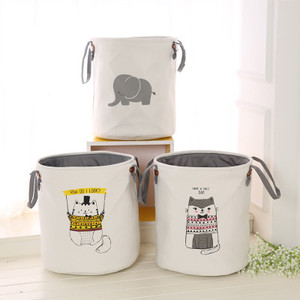 <span class=keywords><strong>Panier</strong></span> de <span class=keywords><strong>rangement</strong></span> pliable en coton, double couche, épais, de haute qualité, rond, pour vêtements sales, jouets d'enfants, de maison - Product Image 1